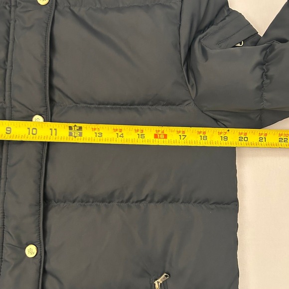 Lauren Ralph Lauren Black Label Womens S Black Duck Down Quilted Puffer Jacket - Picture 9 of 12
